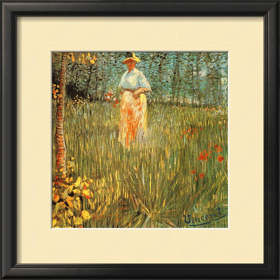 Femme Dans Un Jardin - Van Gogh Painting On Canvas